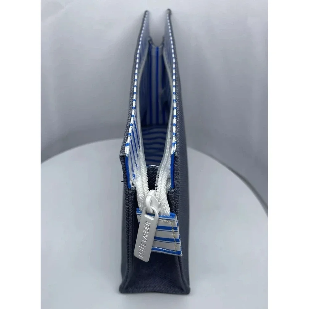 Estee Lauder Bag Zip Up Water Resistant Toiletry Purse Travel Cosmetic Clutch 8